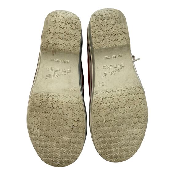 Dansko Women's size 37 Red Canvas Lace Up Platform Shoes US 6.5 - Picture 2 of 5